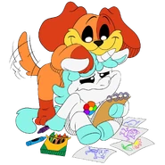 CraftyCorn and DogDay unused art.