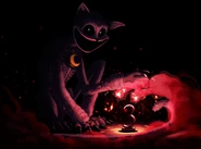 The third of the Countdown to Goodbye 2024 images. When all three are overlaid, the smoke trails form Doey's tattoo.