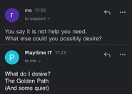 The Doctor's desire for the Golden Path.