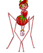 Concept art of Mommy Longs with more spider like legs with a fruit motif.