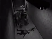 Boxy Boo devours an employee whole.