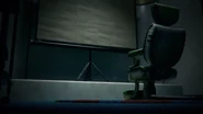 A Pianosaurus-themed chair at Chapter 5 Cinematic Trailer: The Prototype.
