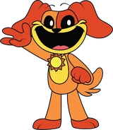 A render of DogDay waving (made by Amberluvsbugs).