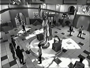 Huggy Wuggy killing a series of civilians in the Main Lobby.