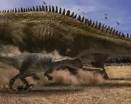Big Al chasse Diplodocus.webp (154 KB) An Allosaurus chasing down a herd of Diplodocus.