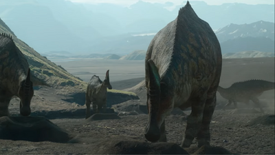 Olorotitans setting up their nests in volcanic fields