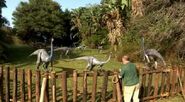Bob closing the gate to Ornithomimus Pond
