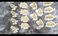 T. rex, Triceratops, Mammoth, & Elasmotherium pieces