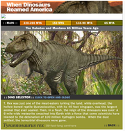 Tyrannosaurus Rex as it appears on the WDRA "Go Back In Time" interactive