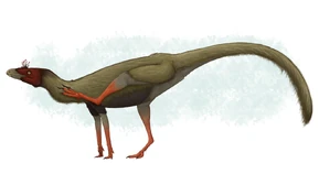 Sacisaurus con filamentos especulativos (Créditos: Scott Reid).