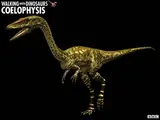 Render oficial del Coelophysis en Caminando entre dinosaurios (1999).