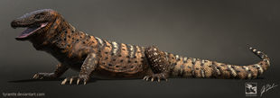 Palaeosaniwa saurian by tyranttr-dbmn6ln