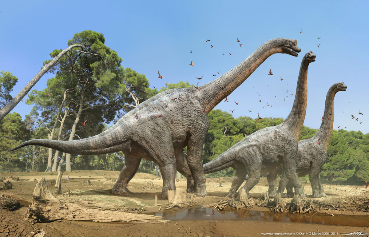 Травоядные динозавры Брахиозавр