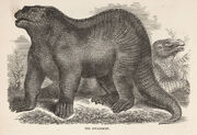 “IGUANODON” – 1859 dinosaur illustration from the Illustrated Natural History of the Animal Kingdom by Samuel G. Goodrich