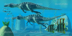 Depositphotos 29658023-Suchomimus-dive