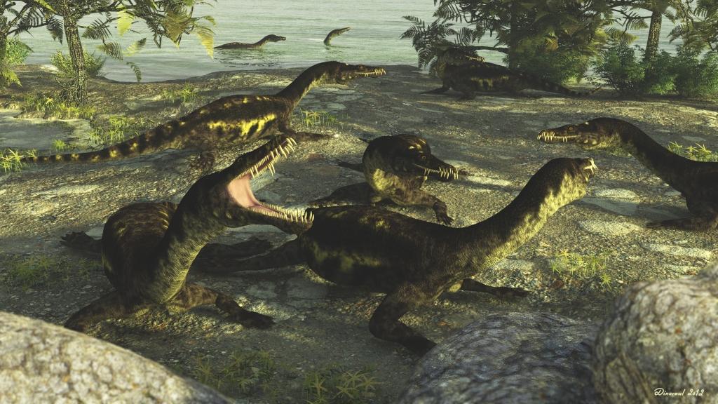 Вымерший пресмыкающиеся больших размеров. Нотозавр Триасового периода. Нотозавр мир Юрского периода. Нотозавр динозавр. Прогулки с морскими чудовищами нотозавр.