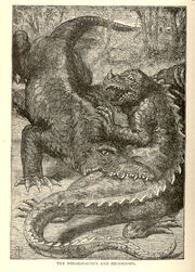 Megalosaurus and iguanodon, Buel 1887