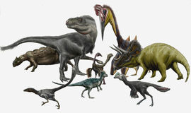 Hell Creek dinosaurs and pterosaurs by durbed