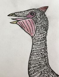 1 день - Любимый теропод. Как такового любимого динозавра у меня нет, поэтому я изобразил пеликанимима.