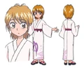 Nagisa in her yukata in Futari wa Pretty Cure Max Heart 2: Yukizora no Tomodachi.