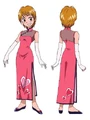 Nagisa in a dress in Futari wa Pretty Cure Max Heart: The Movie.