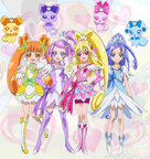 Doki Doki! Cures with their Mascots appear in the Toei Site