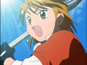 Nagisa bermain lacrosse