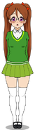 Hibiku in her school uniform