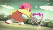 Blossom peleando contra el Desertrian