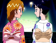 Nagisa y Honoka yendo al festival.