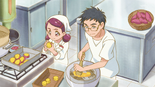 Making Hope Manju with his wife Tanpopo during their youth