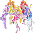 The Cures' profile from HUGtto! Pretty Cure♡Futari wa Pretty Cure: All Stars Memories