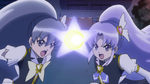 Cure Tender and Fortune perform an attack together