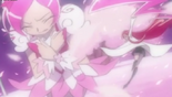 Cure Blossom Mirage attacks Cure Blossom