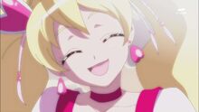 Cure Peach smiles