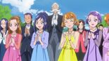 Chihiro (behind Alice and Makoto) during Mana's wedding