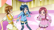 The three Heartcatch girls in shock