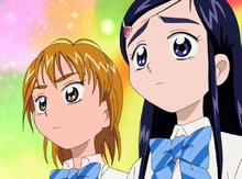 Nagisa and Honoka arrive at the Garden of Light (Episode 25)