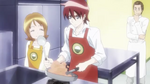 PhanPhan in human form cooking with Yuko