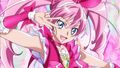 Cure Melody saying her 10th anniversary congratulatory message at the beginning of episode 15 of Happiness Charge Pretty Cure!