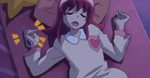 Megumi sleeping on her Cure Line