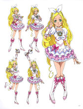 Artwork of Cure Rhythm from Takahashi Akira's Precure Works book