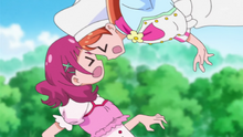 Hana and Ichika bump heads