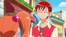Akira smiles at Ichika's embarrassed reaction