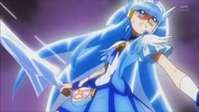 Cure Beauty is going to throw her ice bow