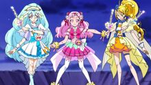 The Cures ready to perform their attack