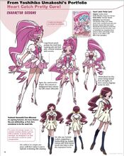Hanasaki Tsubomi/Cure Blossom in Drawing Fantastic Female Fighters by Umakoshi Yoshihiko