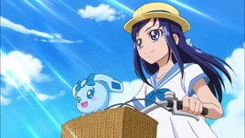 Doki-26 Rikka fährt mit dem Fahrrad