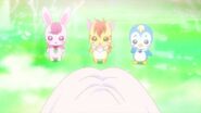 Nyatoran, Rabirin y Pegitan son enviados a la Tierra para encontrar a sus compañeras Pretty Cure