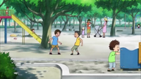 A shot of the park is removed in Glitter Force.